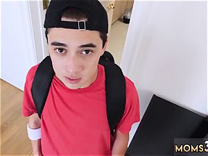mother and associate s mate sex vid first-timer mummy glasses blowjob three way With The